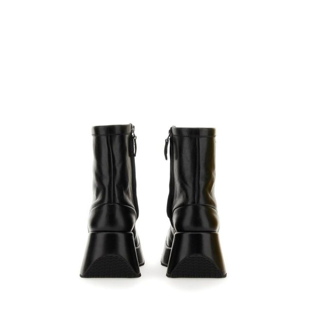 RAF SIMONS Women's Chunky Heel Platform Boots Women BLACK